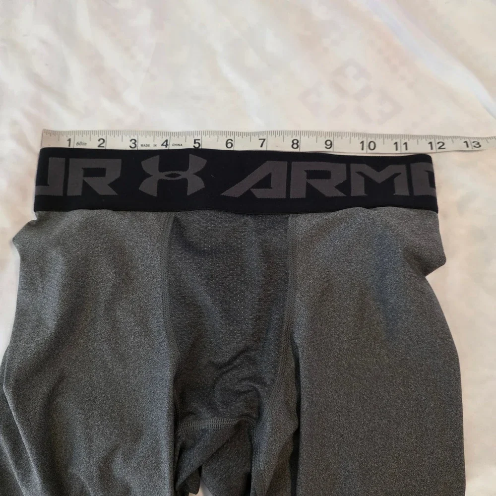 Under Armour Mens Compression Leggings Size Small Gray HeatGear Base Layer Pants